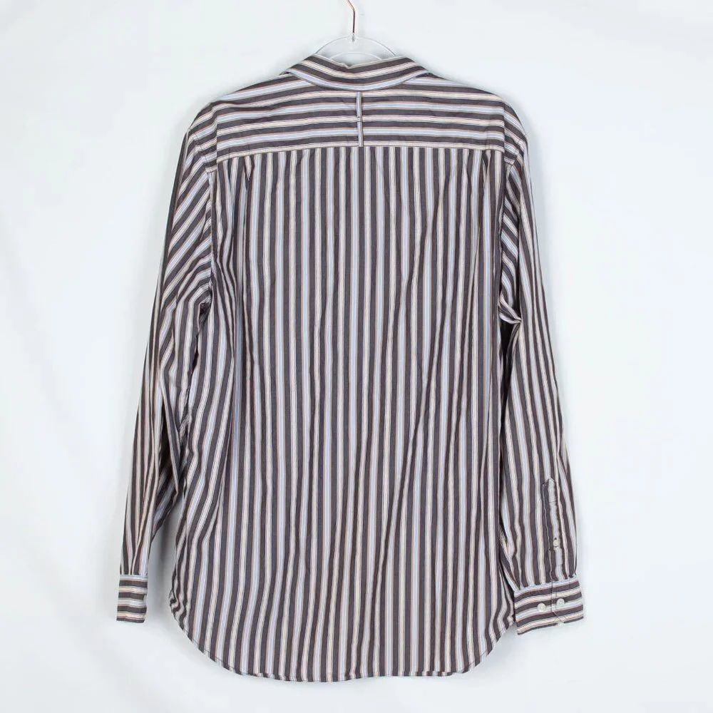 Banana Republic Striped Button Up Shirt Men's Sz‎ L